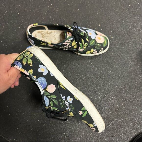 Rifle Paper Co. x Keds black floral tennis shoes - Picture 7 of 11